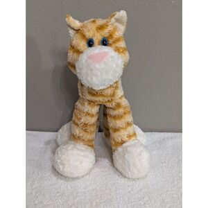 First & Main Plush Orange Striped Tabby Cat Stand Bean Bag Paws Floppy RARE